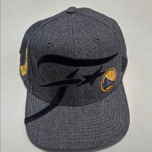 Warriors 2016 Finals Hat Adidas Adidas Heather Gray Cap Black & Gold